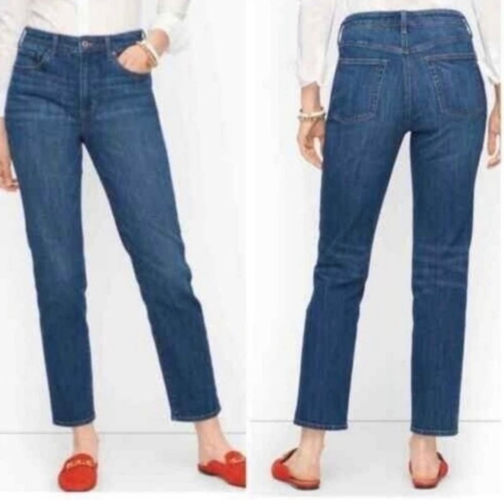 Talbots Blue Ankle Crop Straight Jeans